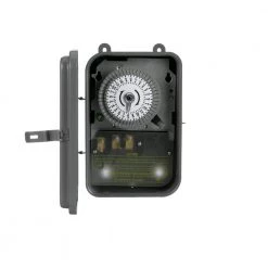 40-Amp 120-Volt SPST 24-Hour Mechanical Time Switch with Metal Outdoor Enclosure by Woods