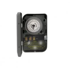 40-Amp 120-Volt SPST 24-Hour Mechanical Time Switch with Metal Indoor Enclosure by Woods