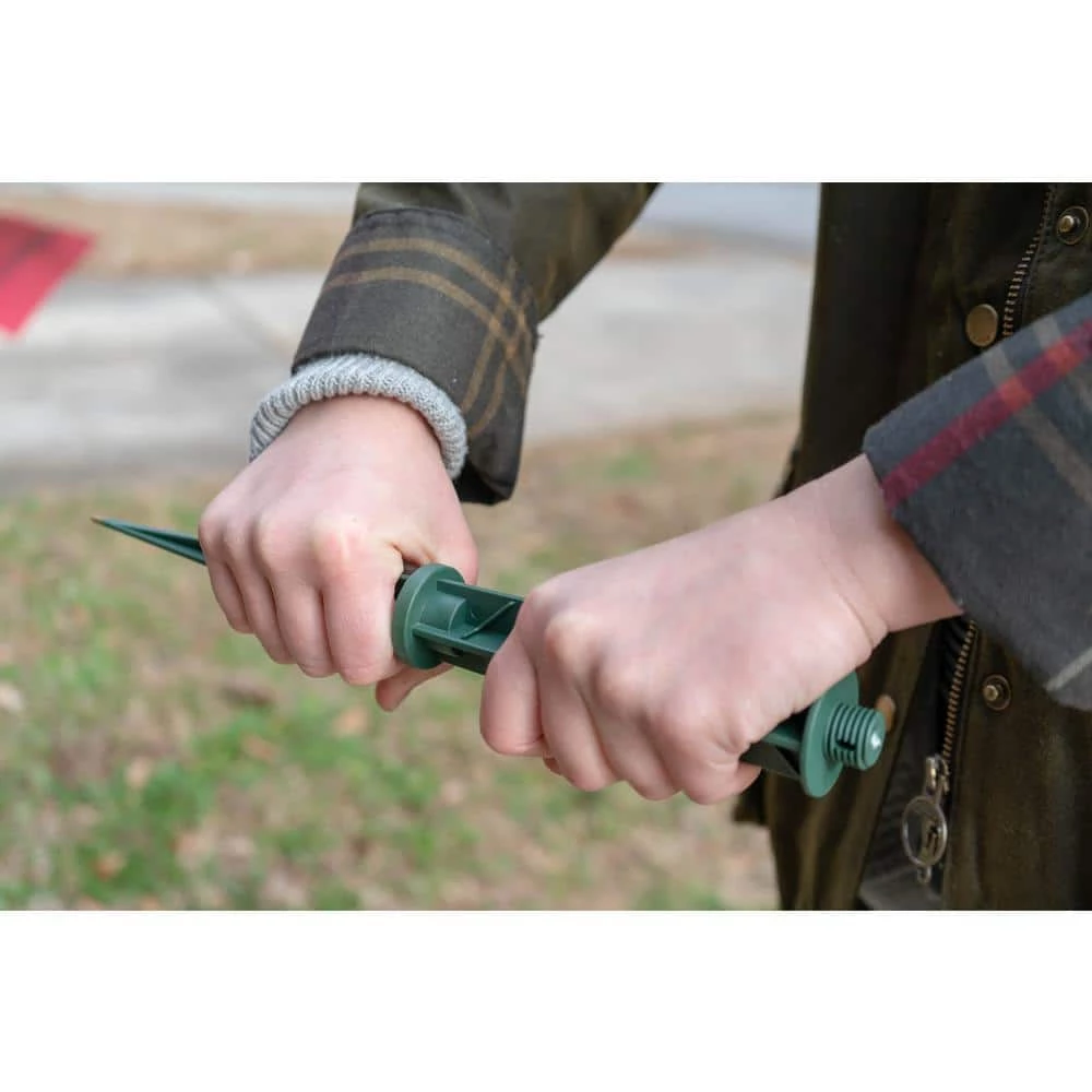 15-Amp Outdoor Plug-In Photocell Light Sensor 3-Outlet Yard Stake Timer with 6 ft. Cord, Green by Woods - Image 4