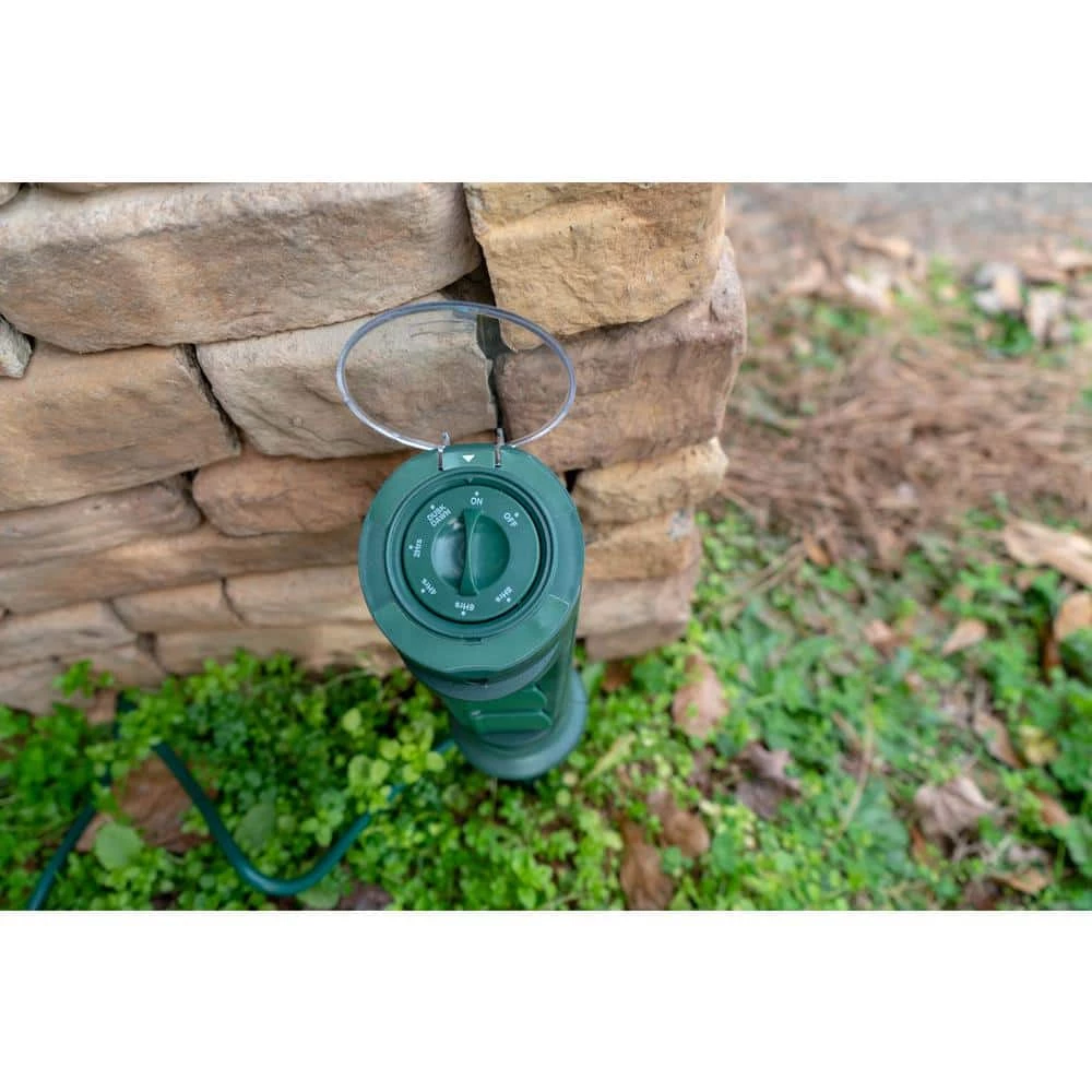 15-Amp Outdoor Plug-In Photocell Light Sensor 3-Outlet Yard Stake Timer with 6 ft. Cord, Green by Woods - Image 6