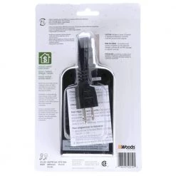 15-Amp 7-Day Outdoor Plug-In Dual-Outlet Digital Timer, Black by Woods -Home Electronics Shop multi colored woods outdoor lighting accessories 50014wd 44 1000