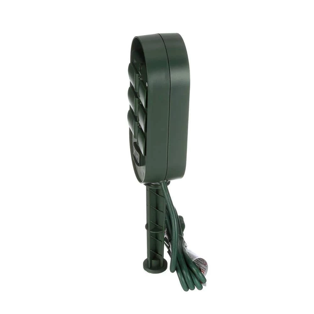 13-Amp 2-4-6-8 Hour Outdoor Plug-In Wireless Remote Photocell 6-Outlet Yard Stake Timer with 6 ft. Cord, Green by Woods 7 13-Amp 2-4-6-8 Hour Outdoor Plug-In Wireless Remote Photocell 6-Outlet Yard Stake Timer with 6 ft. Cord, Green by Woods - Image 7