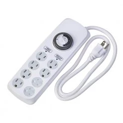4 ft. 8-Outlets 24-Hour Power Strip Timer by Woods