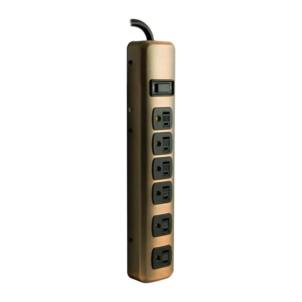 4 ft. 6-Outlet Designer Surge Protector in Oil Rubbed Bronze 3 4 ft. 6-Outlet Designer Surge Protector in Oil Rubbed Bronze - Image 3