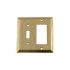 Brass 2-Gang 1-Toggle/1-Decorator/Rocker Wall Plate (1-Pack) by Nostalgic Warehouse