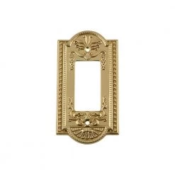 Brass 1-Gang Decorator/Rocker Wall Plate (1-Pack) by Nostalgic Warehouse