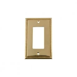 Brass 1-Gang Decorator/Rocker Wall Plate (1-Pack) by Nostalgic Warehouse