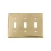 Brass 3-Gang 3-Toggle Wall Plate (1-Pack) by Nostalgic Warehouse