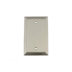 Nickel No Gang Blank Plate Wall Plate (1-Pack) by Nostalgic Warehouse