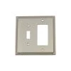 Nickel 2-Gang 1-Toggle/1-Decorator/Rocker Wall Plate (1-Pack) by Nostalgic Warehouse