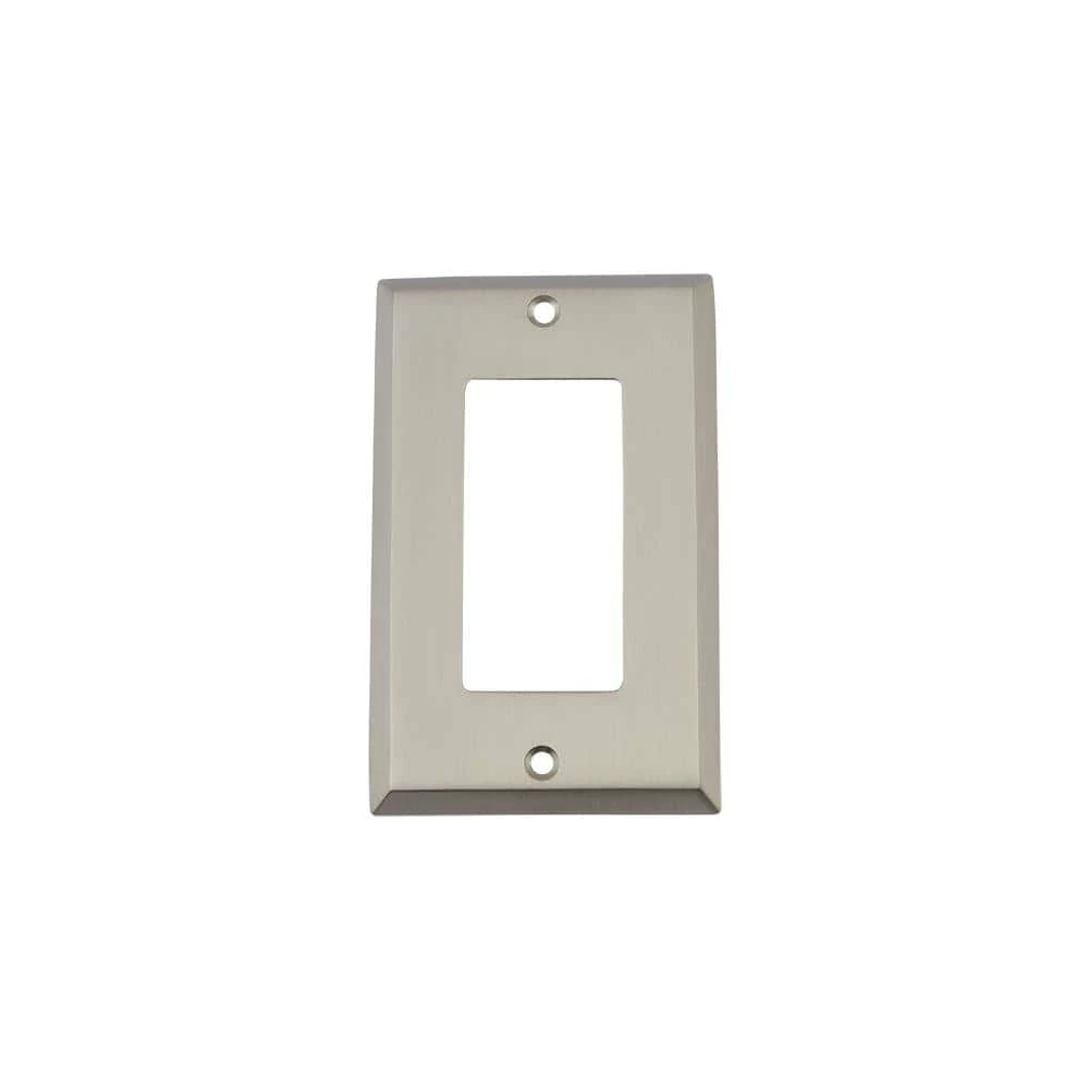 Nickel 1-Gang Decorator/Rocker Wall Plate (1-Pack) by Nostalgic Warehouse 1 Nickel 1-Gang Decorator/Rocker Wall Plate (1-Pack) by Nostalgic Warehouse