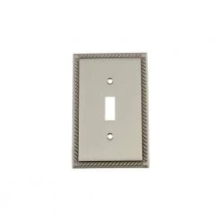 Nickel 1-Gang Toggle Wall Plate (1-Pack) by Nostalgic Warehouse