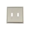 Nickel 2-Gang Toggle Wall Plate (1-Pack) by Nostalgic Warehouse