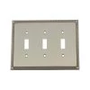 Nickel 3-Gang 3-Toggle Wall Plate (1-Pack) by Nostalgic Warehouse