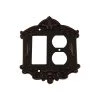 Bronze 2-Gang 1-Decorator/Rocker/1-Duplex Wall Plate (1-Pack) by Nostalgic Warehouse