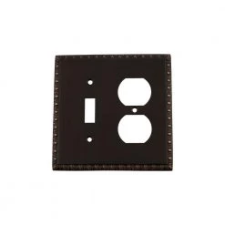 Bronze 2-Gang 1-Toggle/1-Duplex Wall Plate (1-Pack) by Nostalgic Warehouse