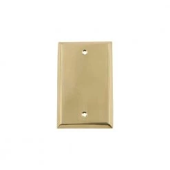 Brass No Gang Blank Plate Wall Plate (1-Pack) by Nostalgic Warehouse
