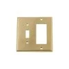 Brass 2-Gang 1-Toggle/1-Decorator/Rocker Wall Plate (1-Pack) by Nostalgic Warehouse