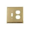 Brass 2-Gang 1-Toggle/1-Duplex Wall Plate (1-Pack) by Nostalgic Warehouse