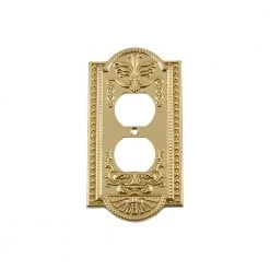 Brass 1-Gang Duplex Outlet Wall Plate (1-Pack) by Nostalgic Warehouse