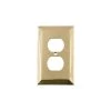 Brass 1-Gang Duplex Outlet Wall Plate (1-Pack) by Nostalgic Warehouse