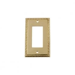 Brass 1-Gang Decorator/Rocker Wall Plate (1-Pack) by Nostalgic Warehouse
