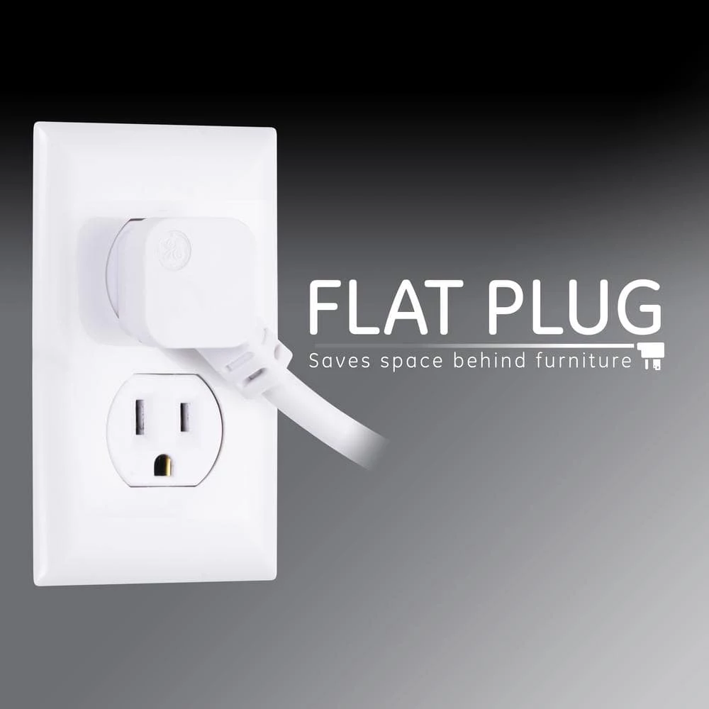 10 ft. 16/3 6-Outlet 800J Surge Protector Power Strip Extension Cord, White 4 10 ft. 16/3 6-Outlet 800J Surge Protector Power Strip Extension Cord, White - Image 4