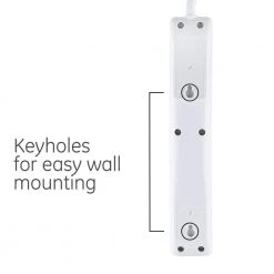 6-Outlet Grounded Power Strip with 12 ft. Long Extension Cord in White by GE 10 6-Outlet Grounded Power Strip with 12 ft. Long Extension Cord in White by GE -Home Electronics Shop white 12 ft ge power strips 45195 44 1000