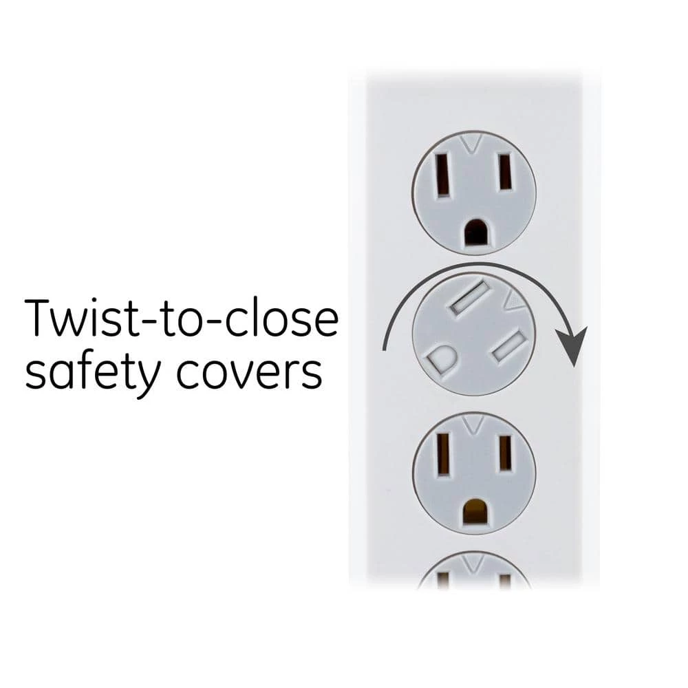 4-Outlet 2 USB Port Surge Protector with 6 ft. Cord, White 7 4-Outlet 2 USB Port Surge Protector with 6 ft. Cord, White - Image 7