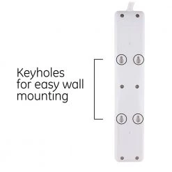 4-Outlet 2 USB Port Surge Protector with 6 ft. Cord, White 12 4-Outlet 2 USB Port Surge Protector with 6 ft. Cord, White -Home Electronics Shop white 6 ft ge surge protectors 36391 fa 1000