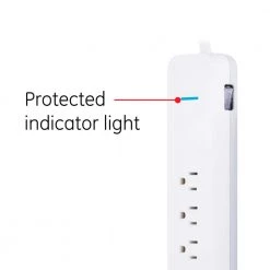 25 ft. 16/3 7-Outlet 800J Surge Protector Power Strip Extension Cord, White -Home Electronics Shop white 7 outlets 25 ft cord ge surge protectors 36361 1f 1000