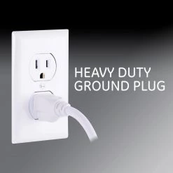 25 ft. 16/3 7-Outlet 800J Surge Protector Power Strip Extension Cord, White -Home Electronics Shop white 7 outlets 25 ft cord ge surge protectors 36361 44 1000