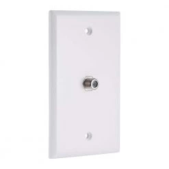 1-Gang Coaxial Wall Plate (1-Pack) - White by GE 10 1-Gang Coaxial Wall Plate (1-Pack) - White by GE -Home Electronics Shop white ge coaxial wall plates 40050 44 1000