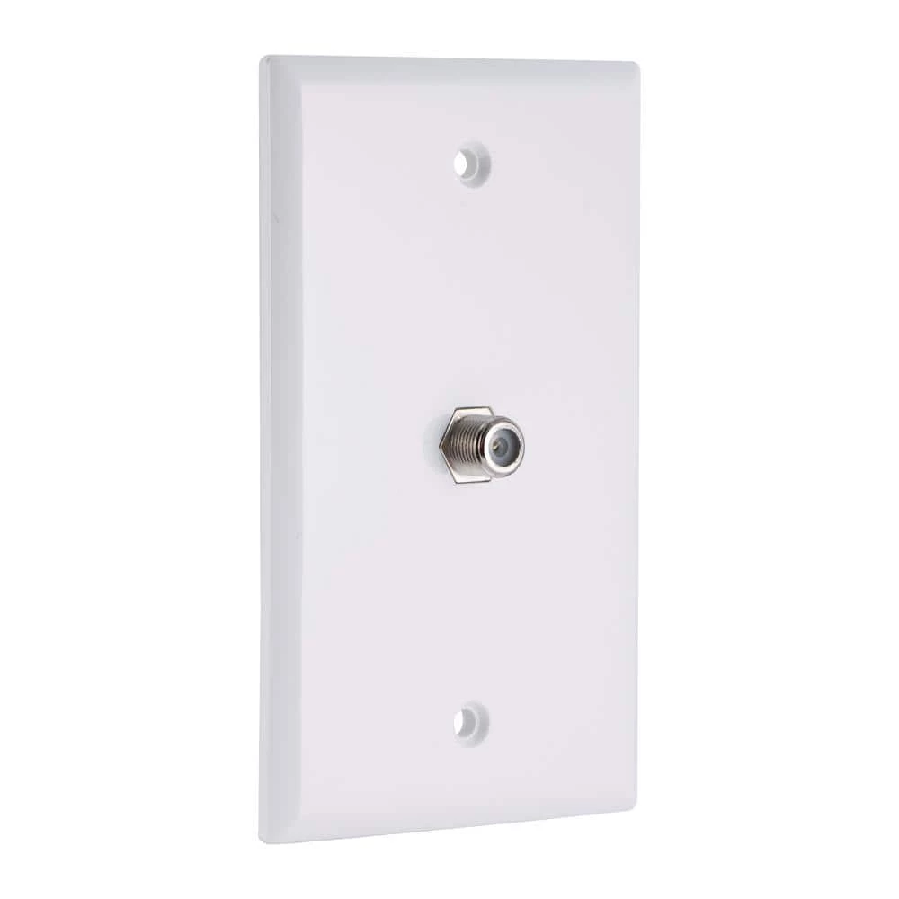 1-Gang Coaxial Wall Plate (1-Pack) - White by GE 5 1-Gang Coaxial Wall Plate (1-Pack) - White by GE - Image 5