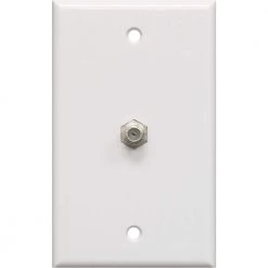 1-Gang Coaxial Wall Plate (1-Pack) - White by GE