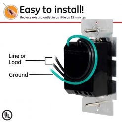 Single Pole Rocker Dimmer with Slide, White by GE -Home Electronics Shop white ge dimmers 10464 4f 1000