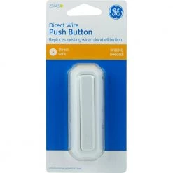 Direct Wired Door Bell Push Button, White by GE -Home Electronics Shop white ge doorbell buttons 25443 44 1000