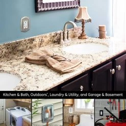 15 Amp Tamper-Resistant Self-Test GFCI Outlet, White by GE -Home Electronics Shop white ge electrical outlets receptacles 32075 fa 1000