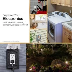 15 Amp Tamper Resistant Weather Resistant GFCI Duplex Outlet Receptacle, White by GE 13 15 Amp Tamper Resistant Weather Resistant GFCI Duplex Outlet Receptacle, White by GE -Home Electronics Shop white ge electrical outlets receptacles 40687 76 1000