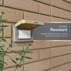 15 Amp Tamper Resistant Weather Resistant GFCI Duplex Outlet Receptacle, White by GE 12 15 Amp Tamper Resistant Weather Resistant GFCI Duplex Outlet Receptacle, White by GE -Home Electronics Shop white ge electrical outlets receptacles 40687 fa 1000