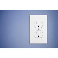 15 Amp 125-Volt AC Tamper Resistant Duplex Outlet Grounded Receptacle, White by GE -Home Electronics Shop white ge electrical outlets receptacles 54263 44 1000