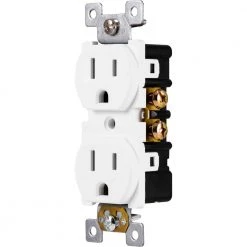 15 Amp 125-Volt AC Tamper Resistant Duplex Outlet Grounded Receptacle, White by GE -Home Electronics Shop white ge electrical outlets receptacles 54263 4f 1000