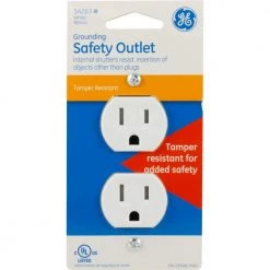 15 Amp 125-Volt AC Tamper Resistant Duplex Outlet Grounded Receptacle, White by GE -Home Electronics Shop white ge electrical outlets receptacles 54263 fa 1000