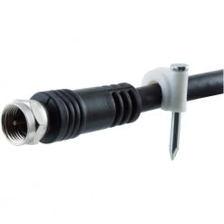 Nail-In Cable Clips, For Audio, Video, or Network Cables (100-Pack) by GE 7 Nail-In Cable Clips, For Audio, Video, or Network Cables (100-Pack) by GE -Home Electronics Shop white ge electrical staples 51282 4f 1000