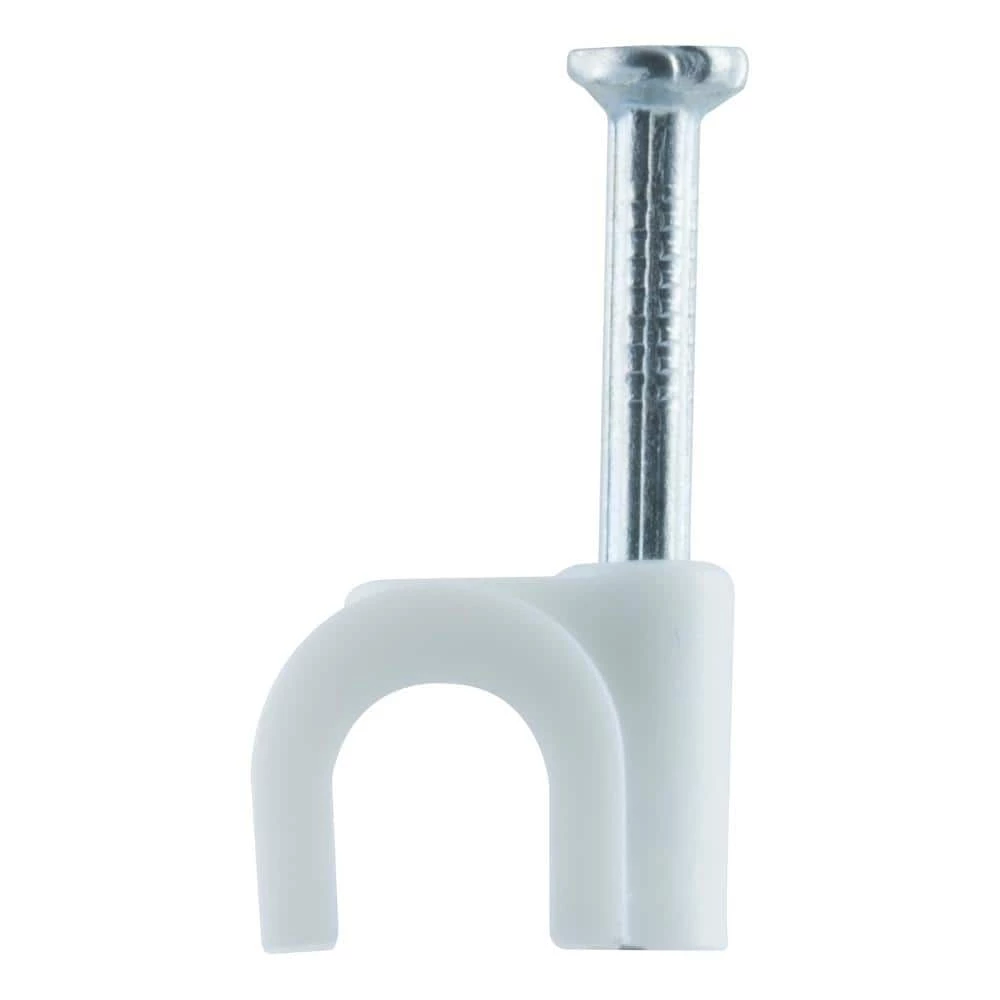 Nail-In Cable Clips, For Audio, Video, or Network Cables (100-Pack) by GE 1 Nail-In Cable Clips, For Audio, Video, or Network Cables (100-Pack) by GE