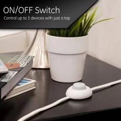 9 ft. 16/3 3-Outlet Polarized Extension Cord with Power Switch, White by GE -Home Electronics Shop white ge general purpose cords 42803 44 1000