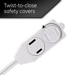 9 ft. 16/3 3-Outlet Polarized Extension Cord with Power Switch, White by GE -Home Electronics Shop white ge general purpose cords 42803 4f 1000