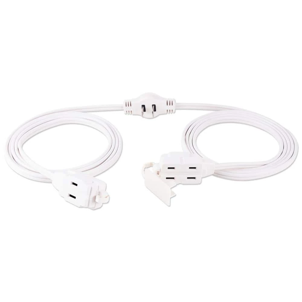 12 ft. 16/3 AWG 6-Outlet Polarized Sofa Extension Cord, White by GE 1 12 ft. 16/3 AWG 6-Outlet Polarized Sofa Extension Cord, White by GE
