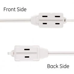 12 ft. 16/3 AWG 6-Outlet Polarized Sofa Extension Cord, White by GE 11 12 ft. 16/3 AWG 6-Outlet Polarized Sofa Extension Cord, White by GE -Home Electronics Shop white ge general purpose cords 50657 fa 1000