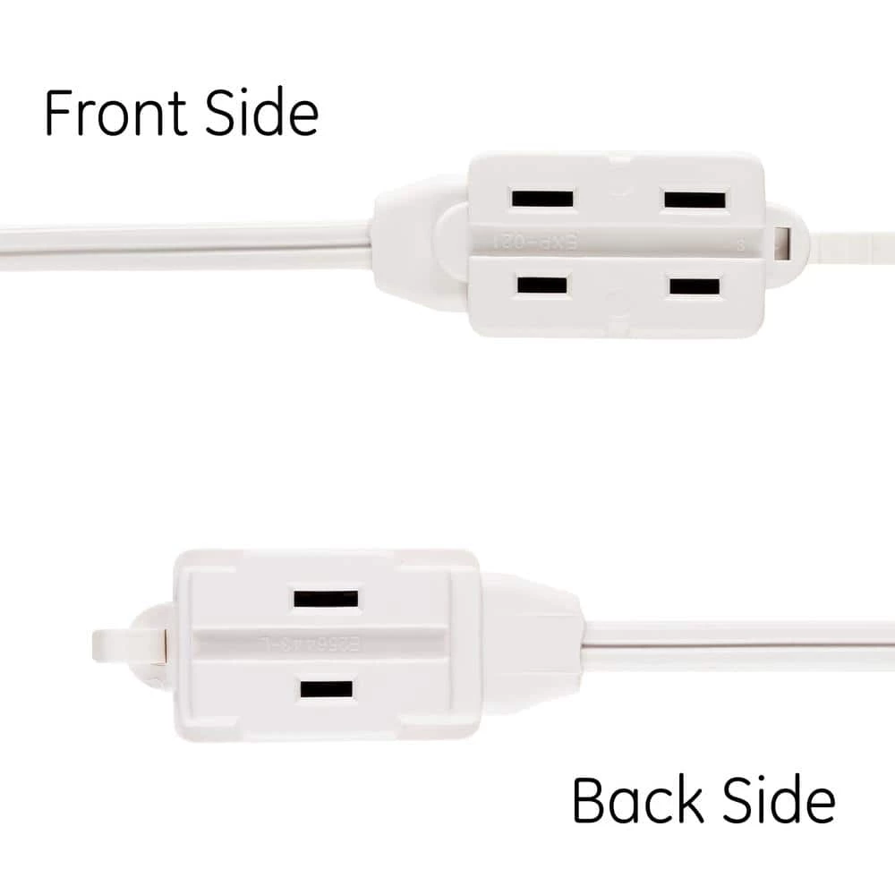 12 ft. 16/3 AWG 6-Outlet Polarized Sofa Extension Cord, White by GE 6 12 ft. 16/3 AWG 6-Outlet Polarized Sofa Extension Cord, White by GE - Image 6